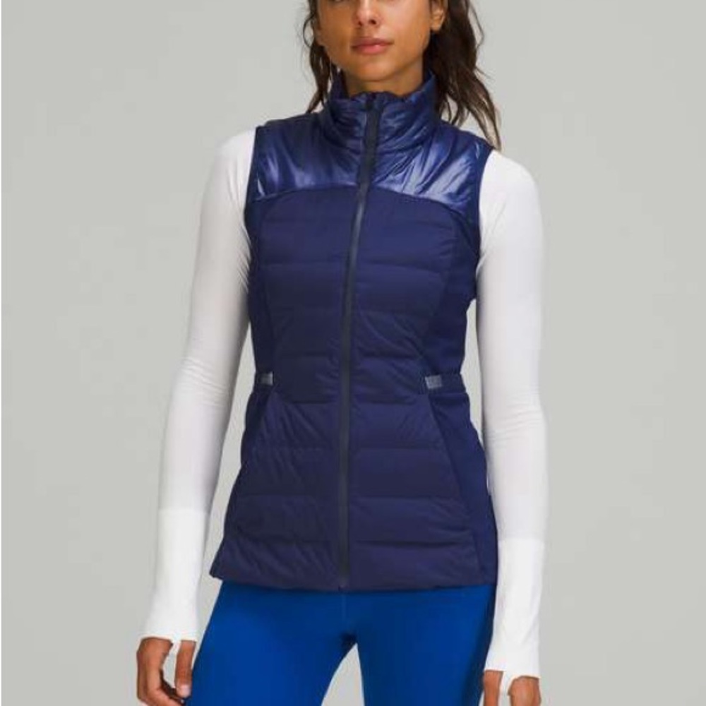 Lululemon | Down For It All Vest *Shine Night Sea | Size 6 - Picture 2 of 6